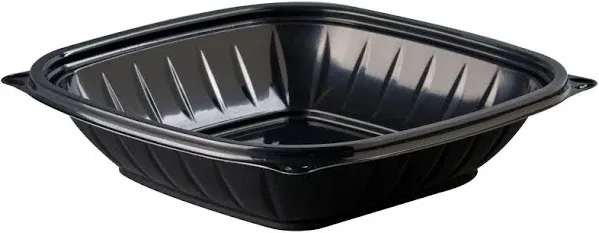 Dart PresentaBowls Pro 32 oz Black Square Bowls