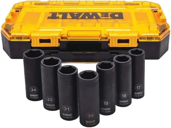 1/2 In. Drive Sae Deep Impact Socket Set (7-piece) | Dewalt Piece Authorized