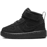 Nike Toddler Court Borough Mid 2 Shoes - Black/Black/Black / 6