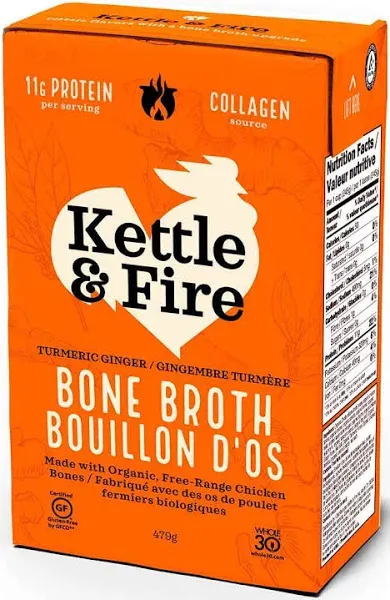 Kettle Fire Turmeric Ginger Chicken Bone Broth