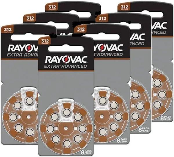 Rayovac Size 312 Hearing Aid Batteries