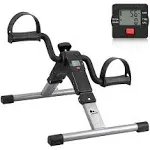 Folding Pedal Exerciser - Mini Exercise Bike Under Desk Bike Pedal Exerciser LCD