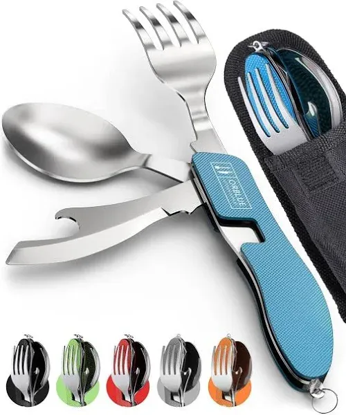 Orblue 4-in-1 Camping Utensils 2-Pack