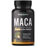 Organic Maca Root Powder Capsules 1500 Mg with Black + Red + Yellow Peruvian Mac