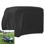 FLYMEI Golf Cart Cover Waterproof, 420D Fabric Universal Fits for Most Brand 2/2+2/4/4+2 Passengers Yamaha, Honda, Club Car, EZGO Golf Cart