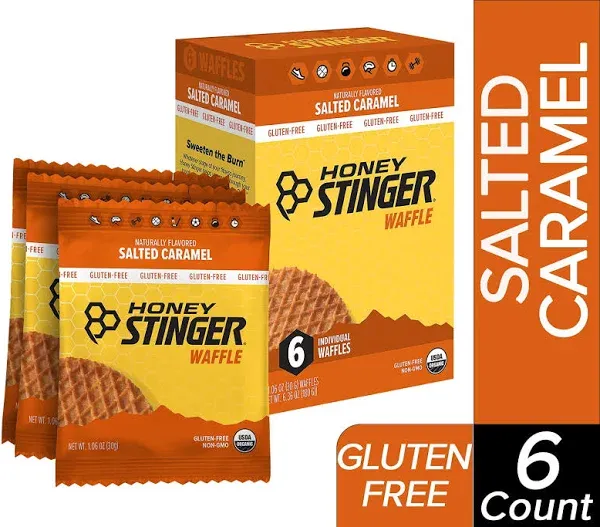 Honey Stinger Gluten Free Waffles Box-12 Salted-Caramel