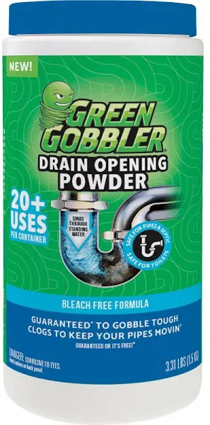 Green Gobbler Drain Clog Remover &amp; Drain Cleaner Powder | 20+ Treatments | Dr...