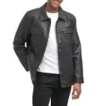 Levi's Men's Faux Leather Sherpa Lined Trucker Jacket