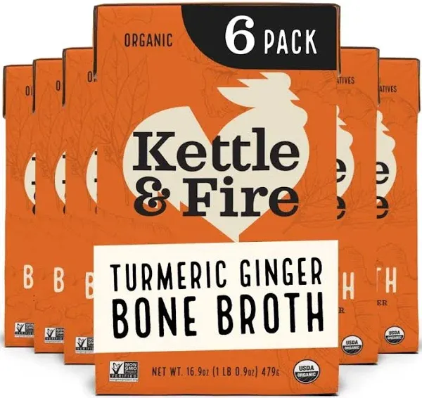 Kettle And Fire Bone Broth Trmc Ginger Chicken Case Of 6 16.9 Oz