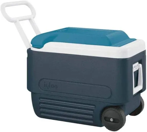 IGLOO Roller Chest Cooler 40 qt. Tie-Down Loop Ultratherm Insulated Hard Sided