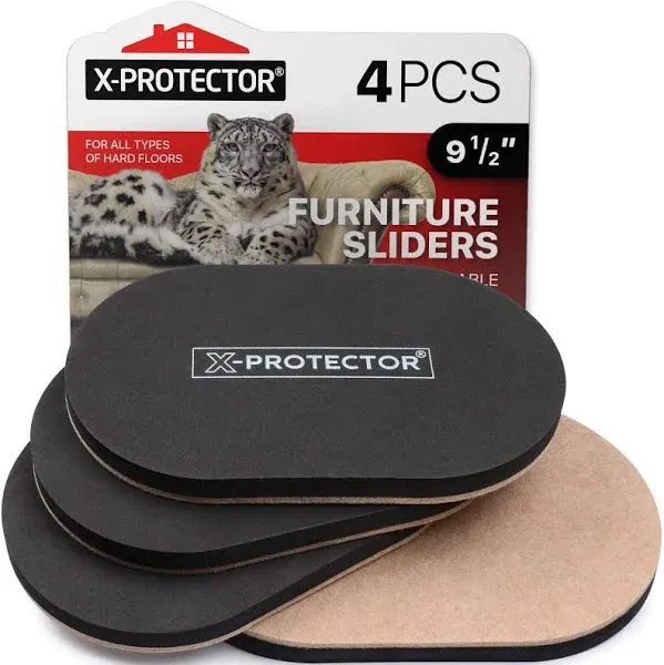 X-Protector Felt Furniture Sliders Hardwood Floors - 4 PCS 6&#034; x 3 1/2&#034; Furnit...