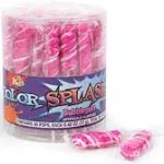 Albert's Color Splash Pops - 30 Count Twisted Baby Pink Strawberry Flavored Lollipops 12.69OZ