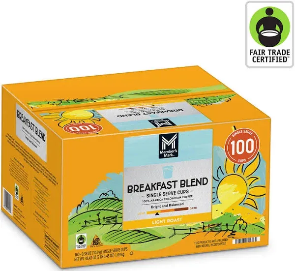 Member's Mark Breakfast Blend Coffee 100/0.38 Oz Net Wt 38.45 Oz,, ()