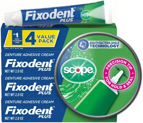 Fixodent Denture Adhesive Cream Plus Scope