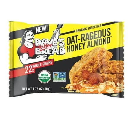 Dave's Killer Bread Oat-Rageous Honey Almond Organic Snack Bars