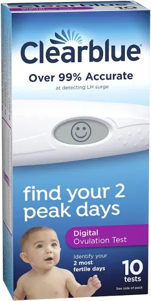 Clearblue Advanced Digital Ovulation Test 10 Count Find Your 2 Peak Days