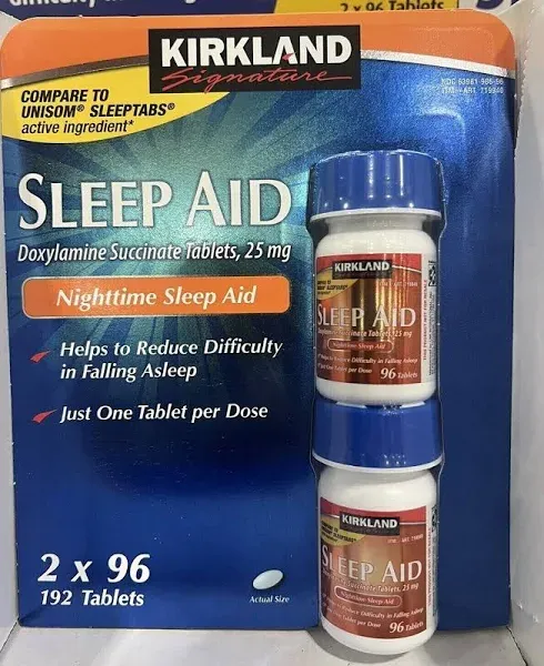 Kirkland Signature Nighttime Sleep Aid, 192 Tablets