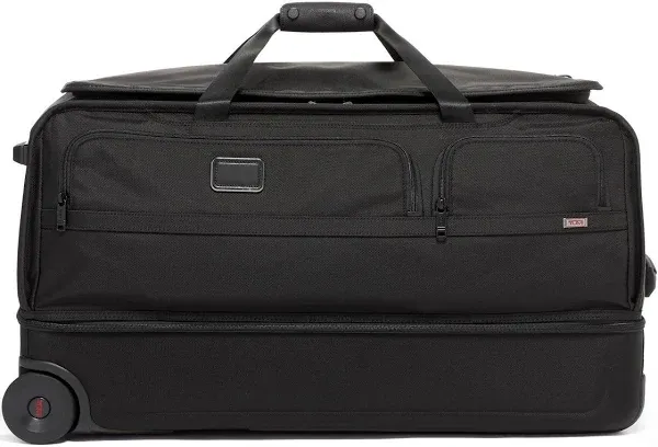 TUMI Alpha Large Split 2-Wheeled Duffel - Large, Rolling Travel Duffel Bag with Split Compartments - Black