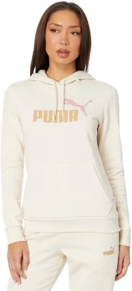 PUMA SIGNATURE WOMENS BROWN PULLOVER HOODIE SIZE SMALL