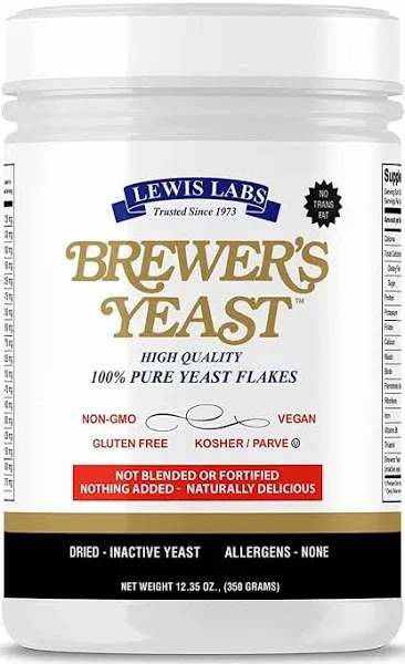 Lewis Labs - High Quality Pure Brewer&#039;s Yeast Flakes - 12.35 oz.