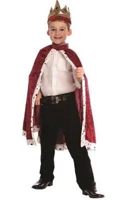 Dress Up America Kids King Crown and Robe