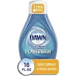 Dawn Ultra Dish Spray, Citrus Scent, Platinum Powerwash, Refill - 473 ml