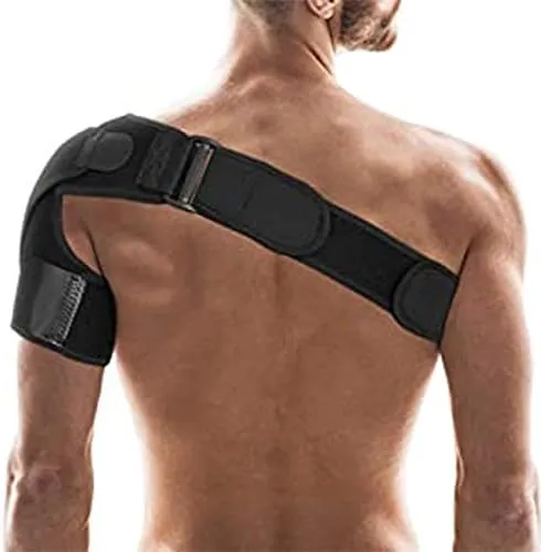 NWOB Copper Joe Compression Recovery Adjustable Black Shoulder Brace Women/Men