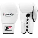 Fighting Fury Professional Lace Training Gloves - White, 18 oz