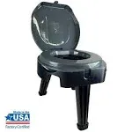 Ozark Trail Portable 14.5in Folding Camp Toilet, 1 Gal Capacity, 14.50 inch x 14.50 inch x 14.50 inch, Size: One Size