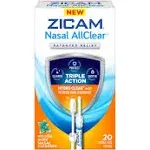 Zicam Nasal AllClear Triple Action Nasal Cleanser with Cooling Menthol, 20 Count