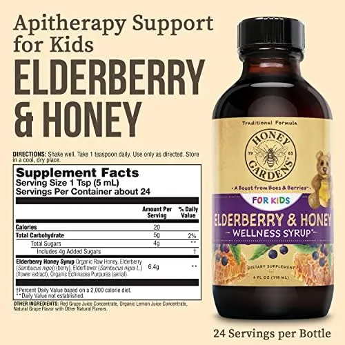 Honey Gardens Kids Elderberry & Honey Syrup