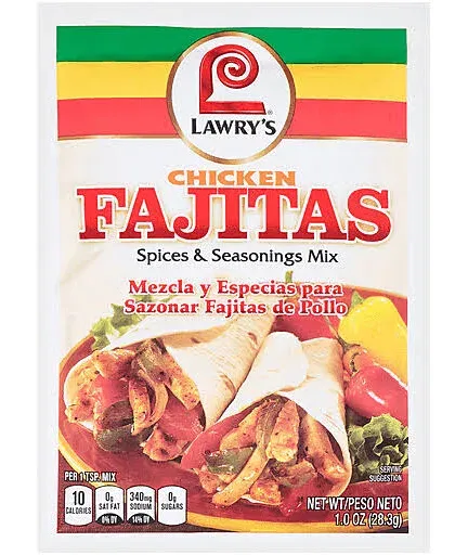 Lawrys Spices & Seasoning Mix, Chicken Fajitas - 1.0 oz