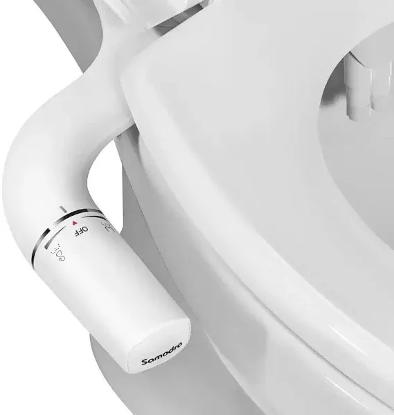 Ultra Slim Bidet Attachment, Dual Nozzle, Adjustable Water Pressure, Freshwater 