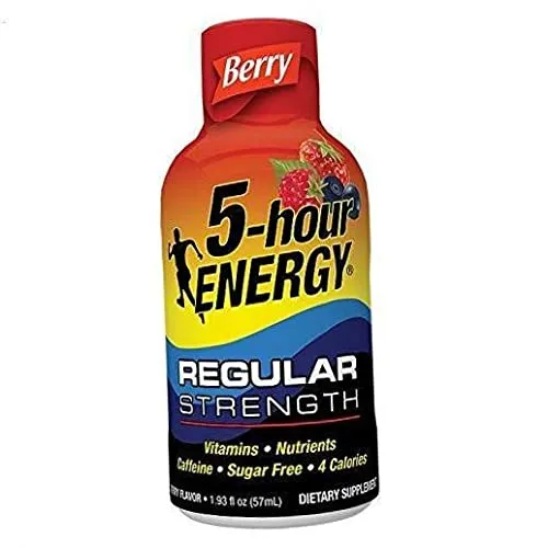 5-Hour Energy Shot Regular Strength Berry 1.93 Ounce 24 Count