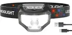 Curtsod Headlamp Rechargeable, 1200 Lumen Super Bright with White Red LED Head Lamp Flashlight, 12 Modes, Motion Sensor, Waterproof, Outdoor Fishing