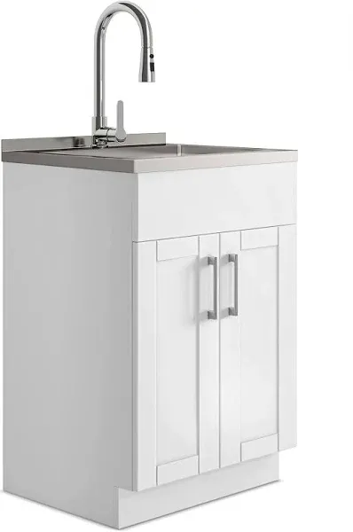 Simpli Home Modern Wide Shaker Laundry Cabinet