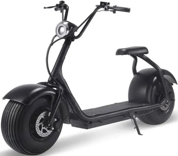 MotoTec USA® - Black Fat Tire 60v 18ah 2000w Lithium Electric Scooter