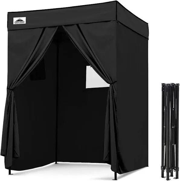 EAGLE PEAK Flex Compact 5x5 Pop-up Canopy Changing Room, Portable Dressing Room, Privacy Changing Tent for Indoor Fashion Photoshoots, Camping, or Pool, Gray