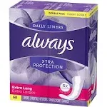 Always Xtra Protection Daily Liners, Unscented - 68 count