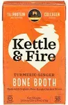 Kettle & Fire Bone Broth, Turmeric Ginger - 16.9 oz