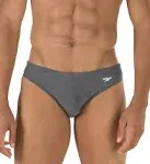 Speedo Mens Swimsuit Brief PowerFlex Eco Solar Size 30 Heather Gray