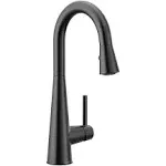 Moen 7664BL - Sleek One-Handle Pulldown Bar Faucet - Matte Black