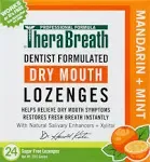 TheraBreath Dry Mouth Lozenges, Sugar Free, Mandarin + Mint - 24 lozenges [39.6 grams]