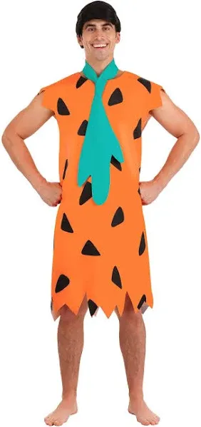 Adult Flintstones Fred Flintstone Costume | Men's Caveman Fred Flintstone Character Cosplay Halloween Outfit