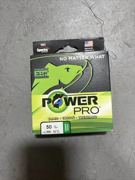 Power Pro Braided Line   40 LB Test, Moss Green  500YDS