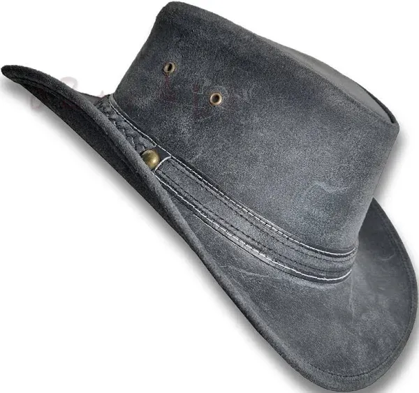 Oztrala Leather Australian Oiled Outback Aussie Western Cowboy Hat