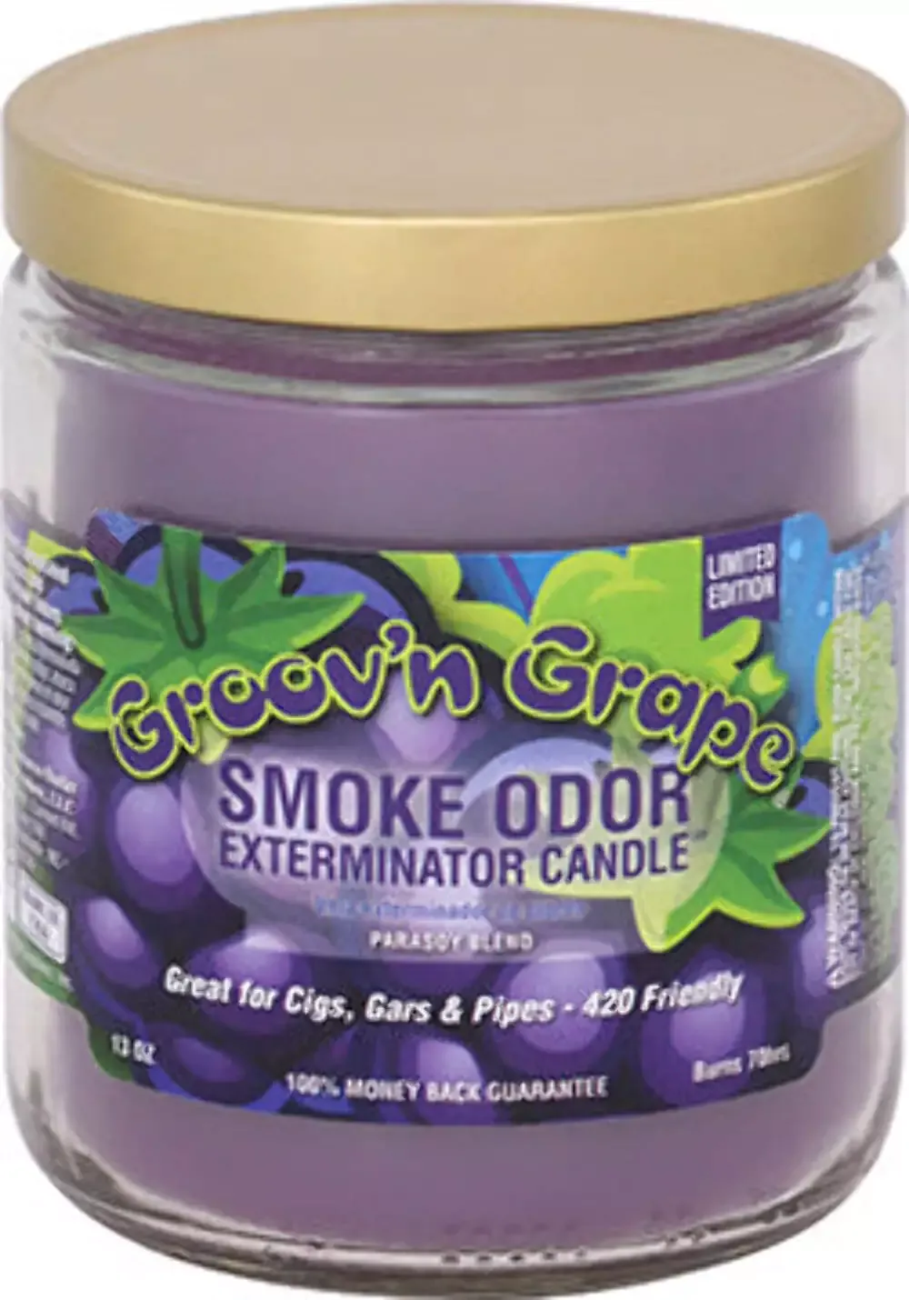 Smoke Odor Exterminator 13oz jar candle, Groov&#039;n Grape LIMITED EDITION