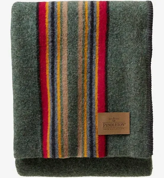 Pendleton Yakima Camp Green Heather Blanket Throw