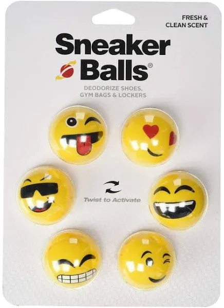 Sneaker Balls 6-Pack Emoji Shoe Freshener (NIP)