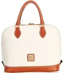 Dooney & Bourke Pebble Zip Zip Satchel White